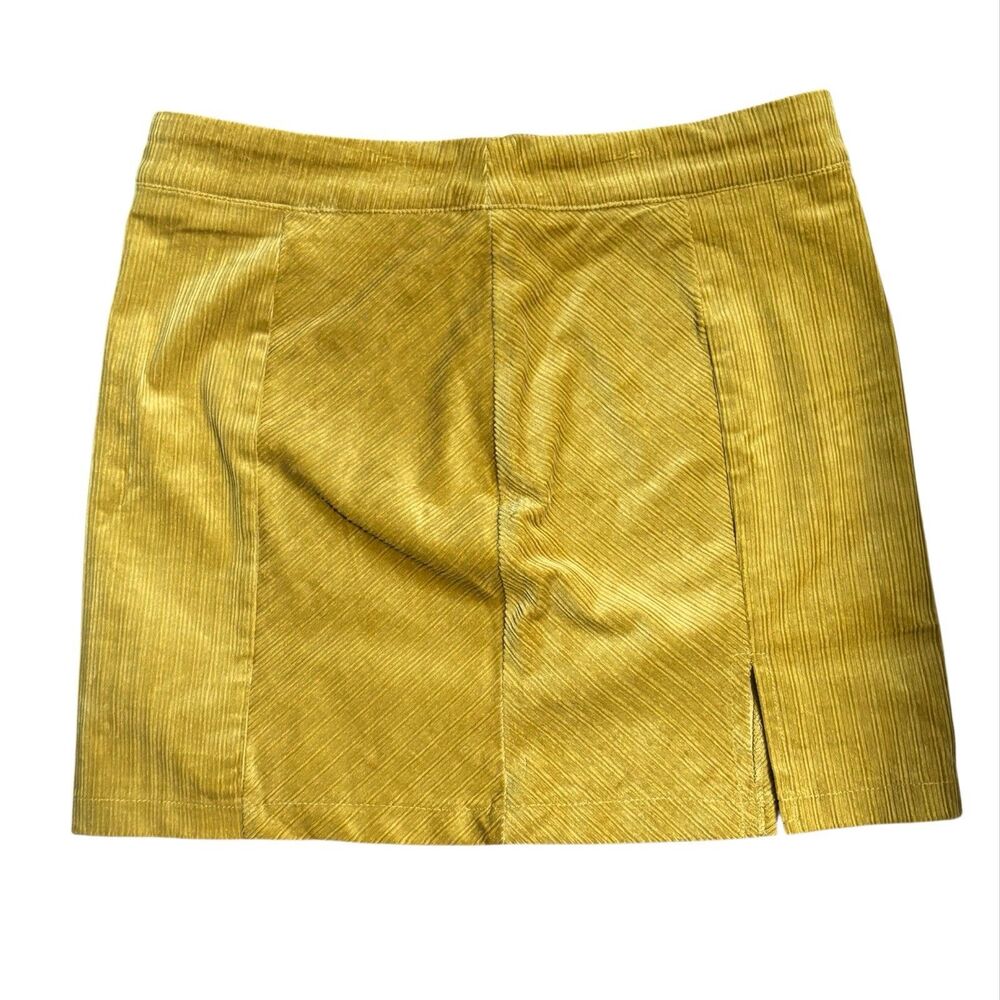 Sans Souci Micro Ribbed Mini Skirt Medium Y2K Zip‎ 90s Grunge